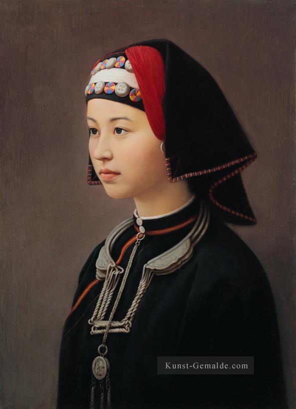 eine Jungfrau von Yao Nationalität chinesisches Mädchen Ölgemälde